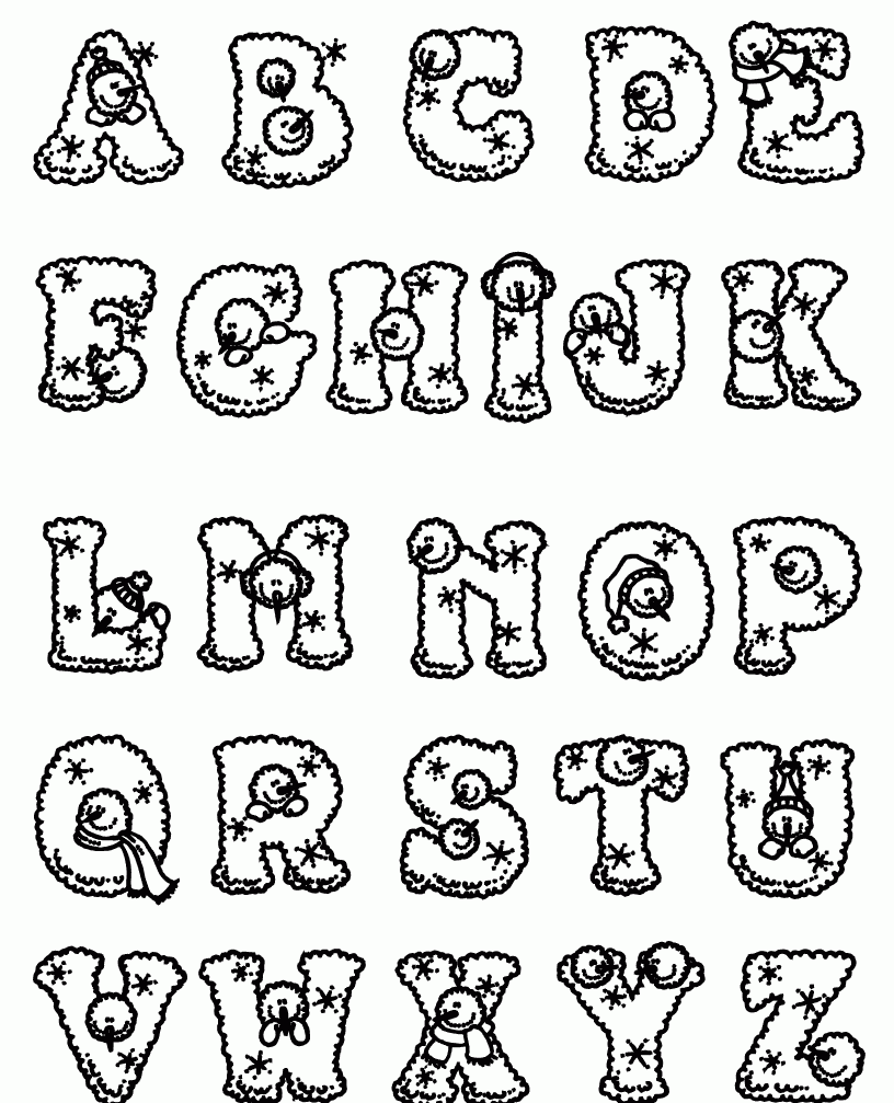 Whole Alphabet Coloring Pages Free Printable Coloring Home